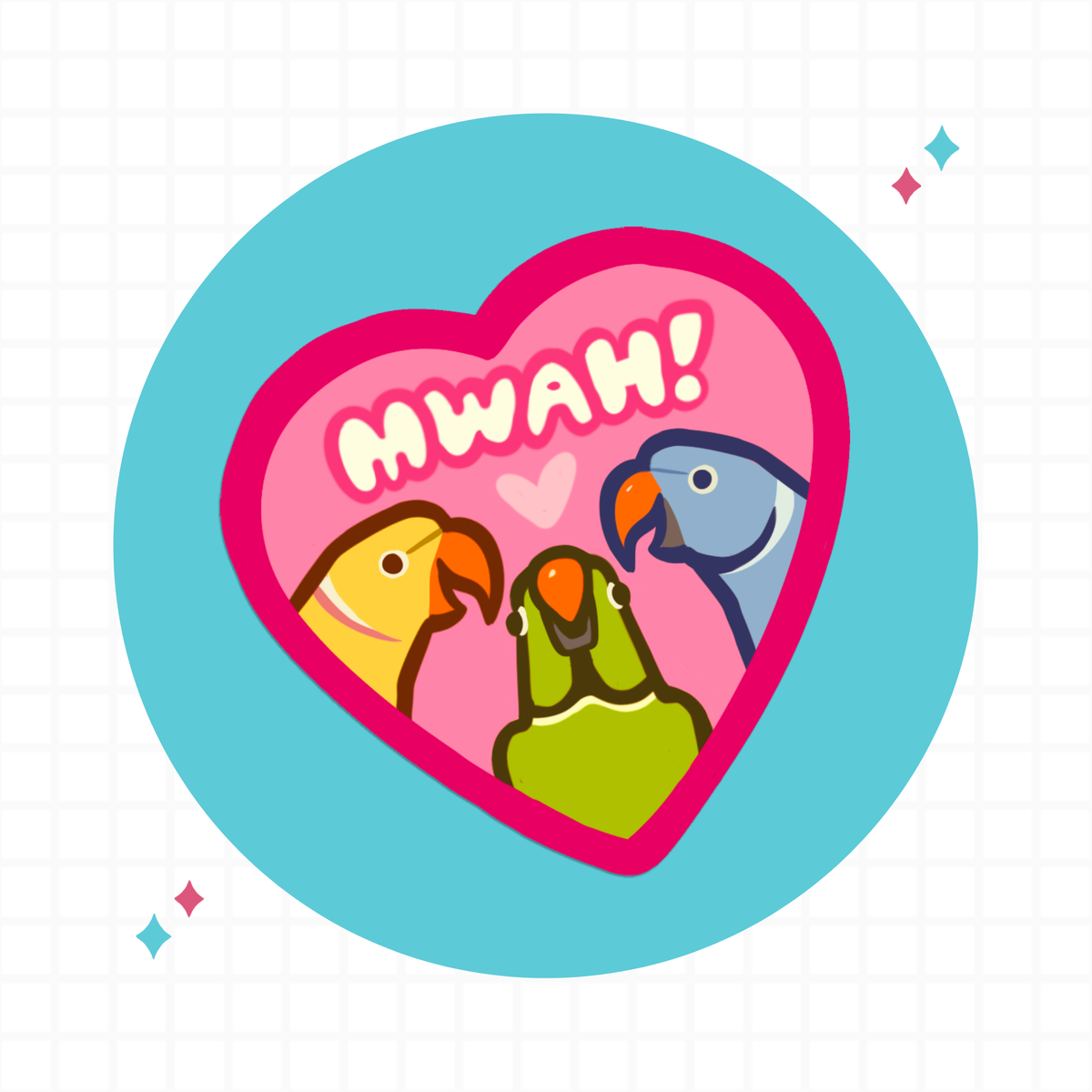 Indian Ringneck MWAH Sticker