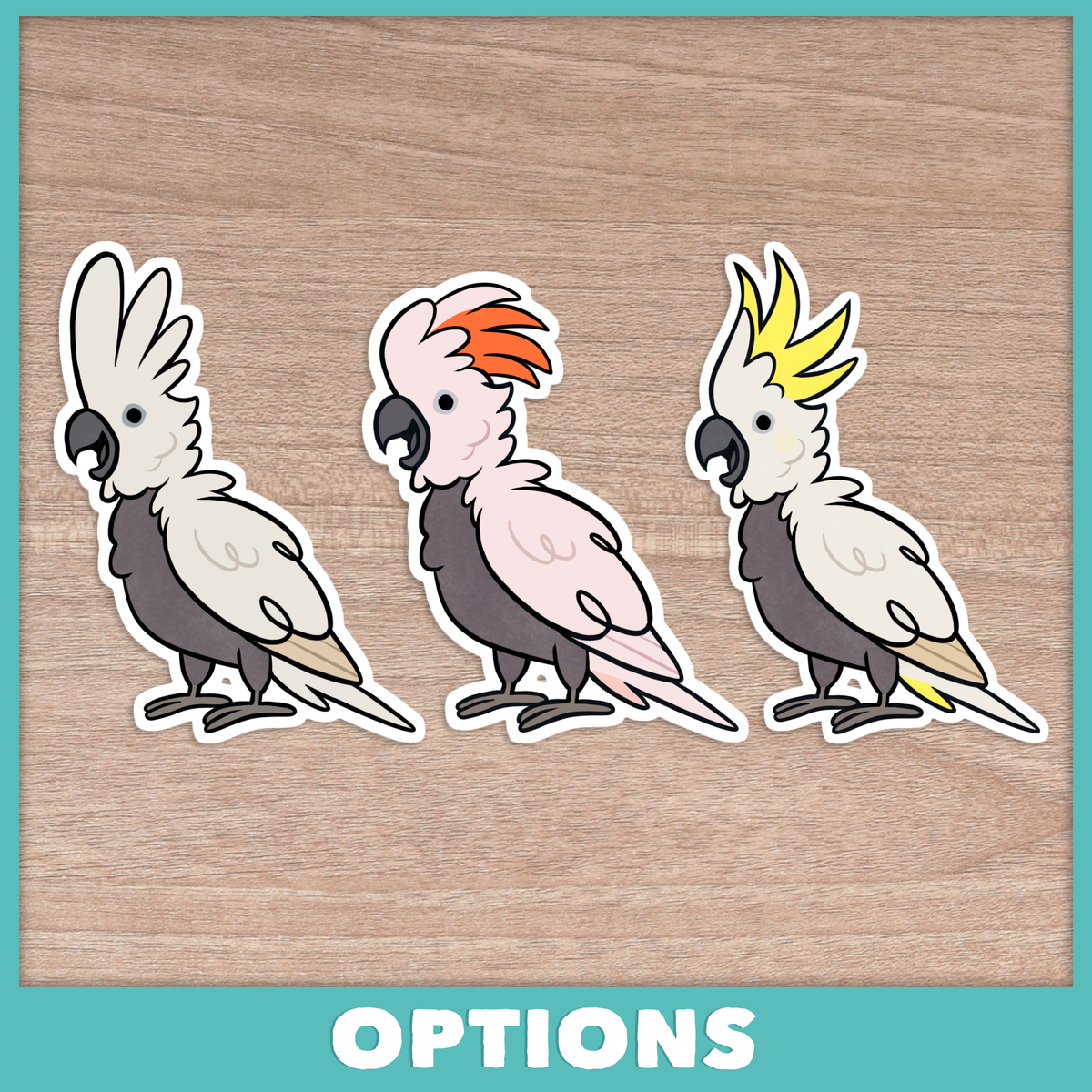 Cockatoo Pluckers (Cuties) Stickers