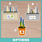 Potted Parrot Stickers