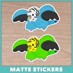 Puffy Pants Budgie Sticker