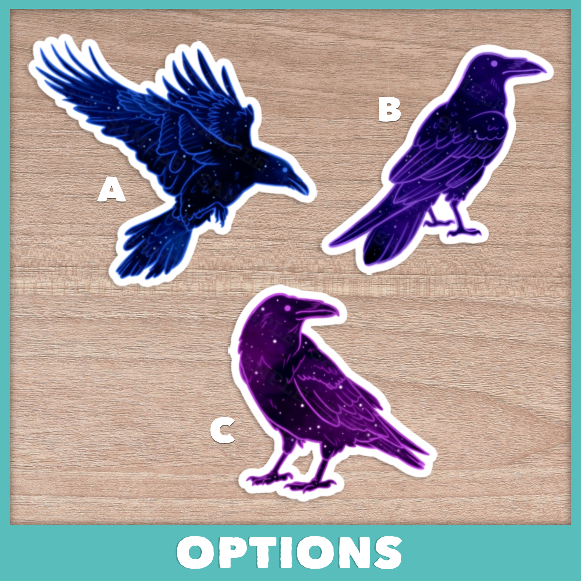 Starry Ravens Stickers