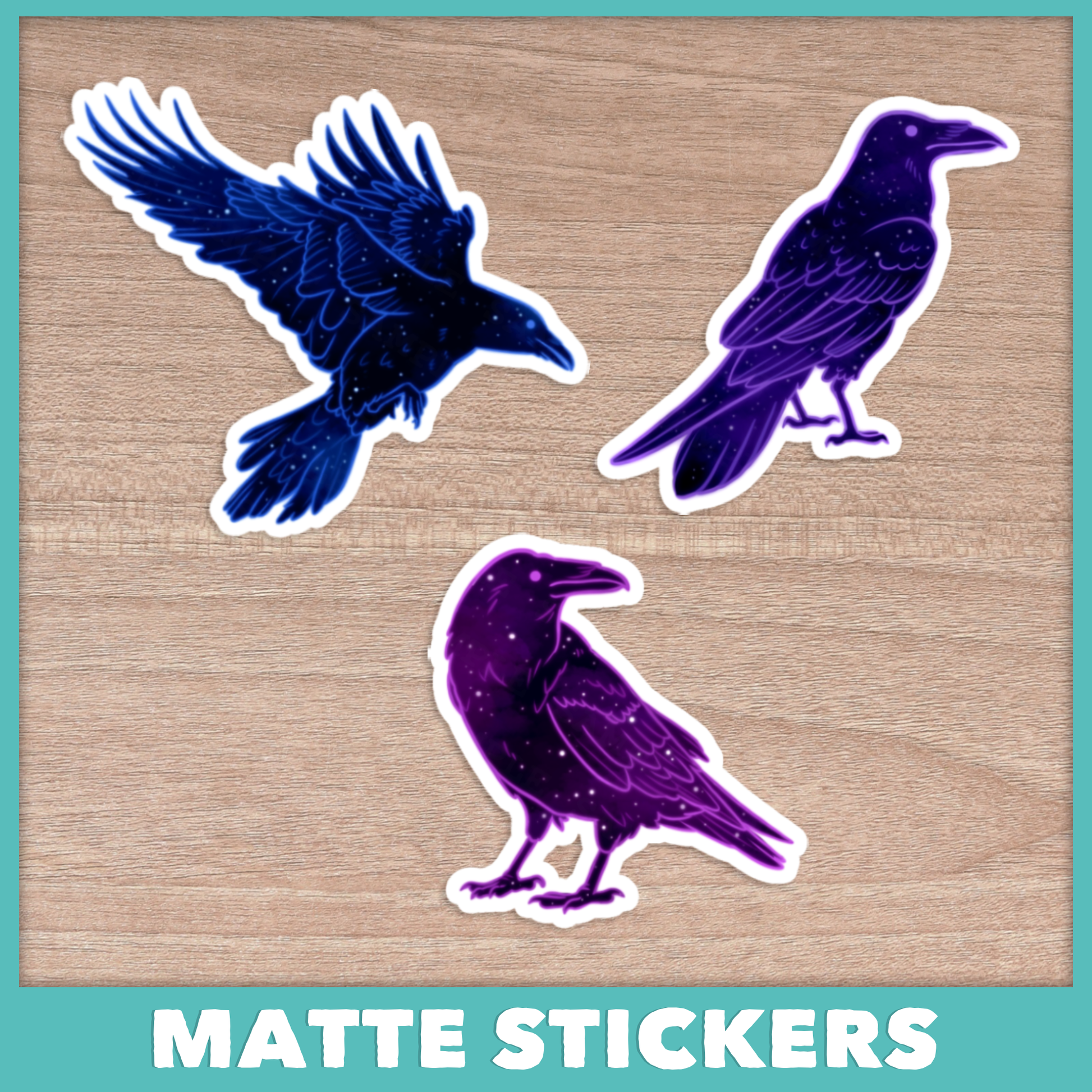 Starry Ravens Stickers