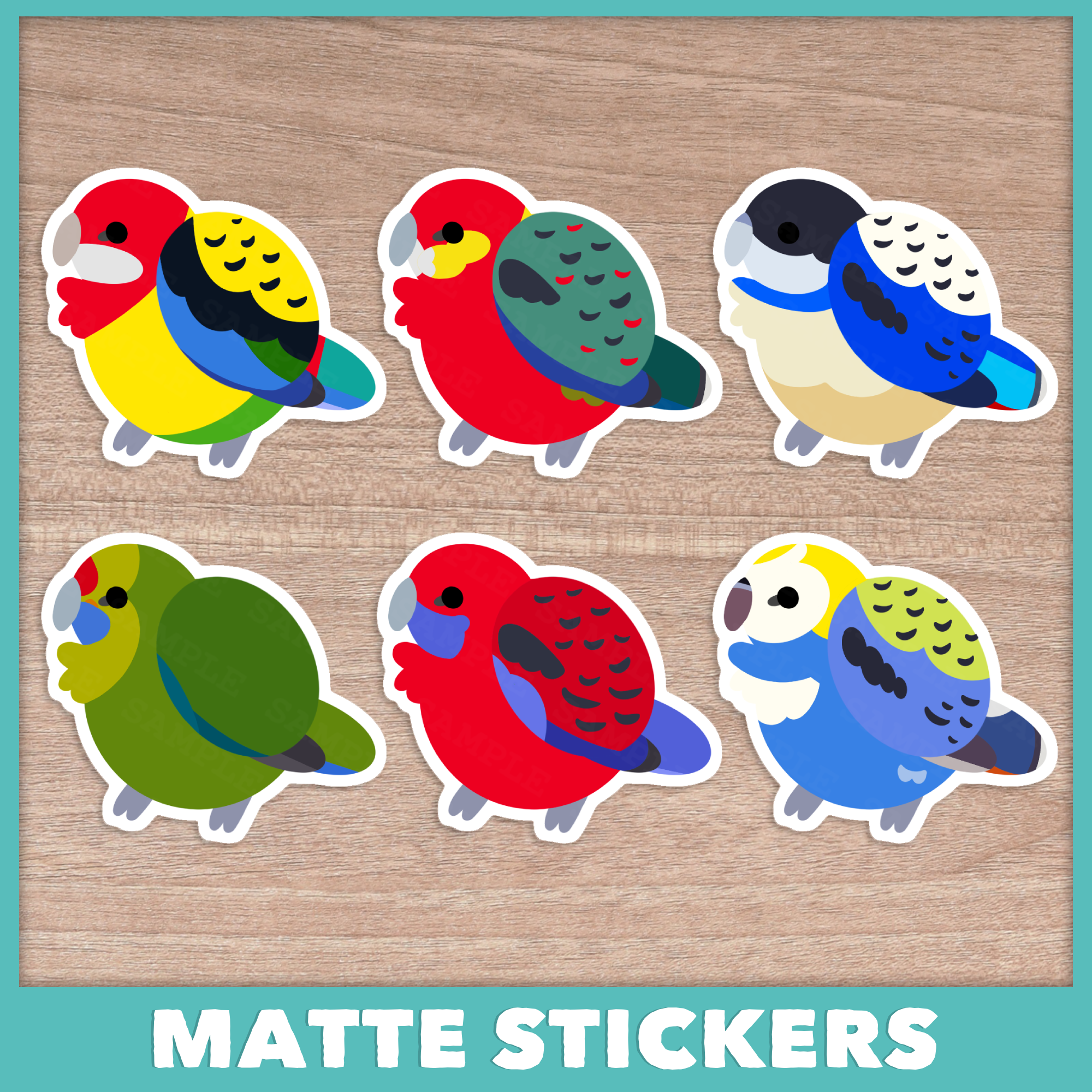 Rosella Fluffballs Stickers