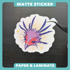 Secretary Bird Eyelashes Sticker