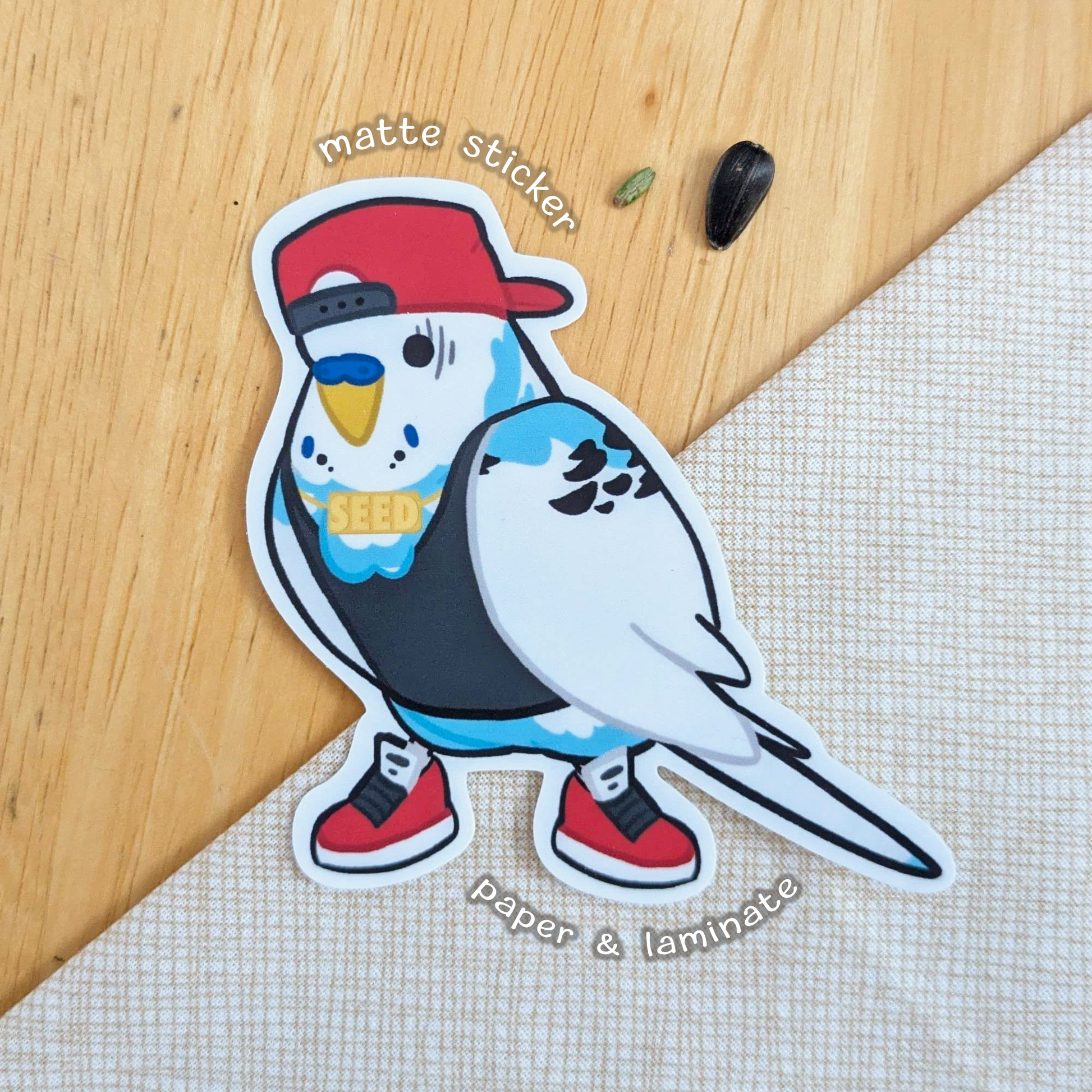 Cool Swag Budgie Sticker