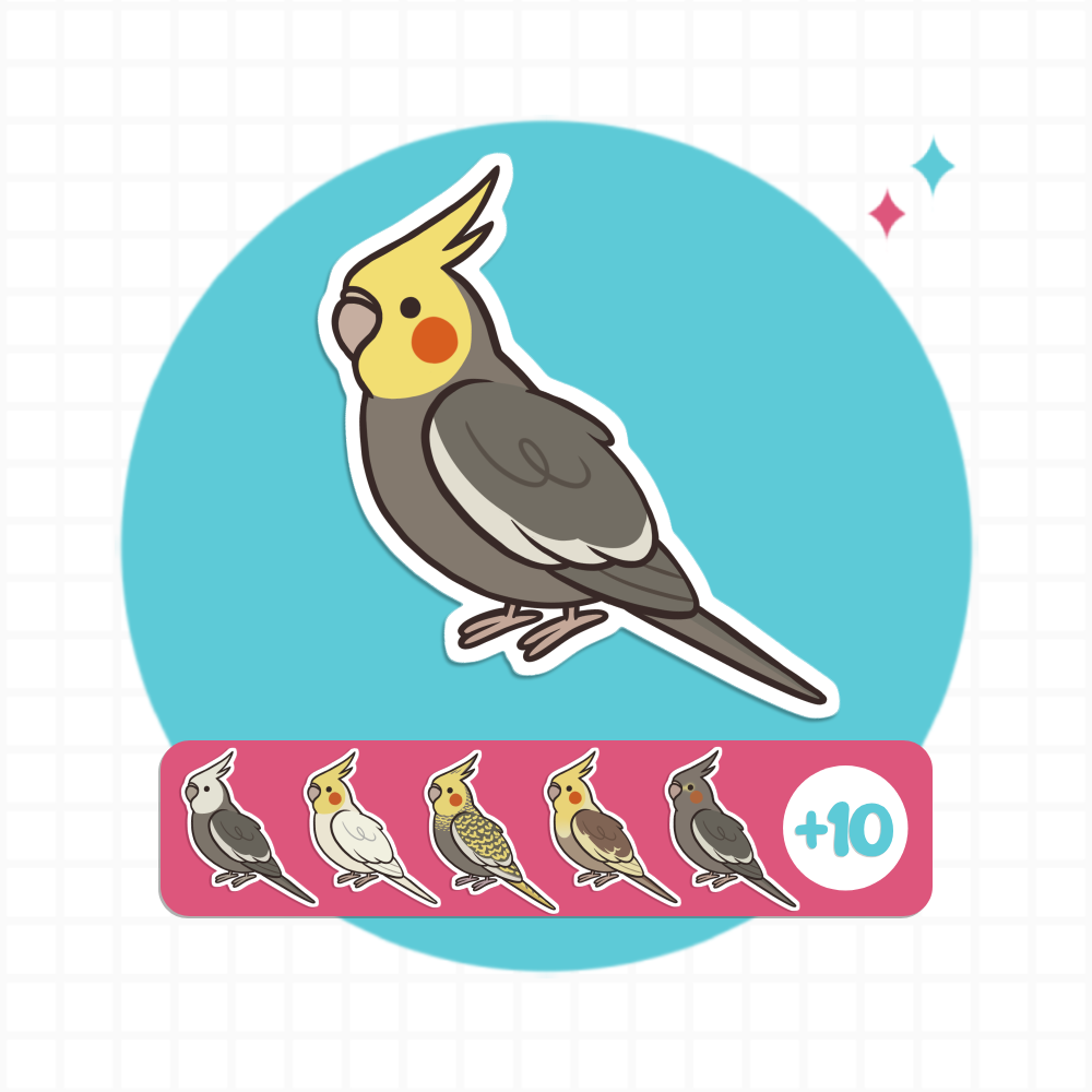 Cockatiel (Cuties) Stickers