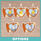 Cockatiel Heart Locket Sticker