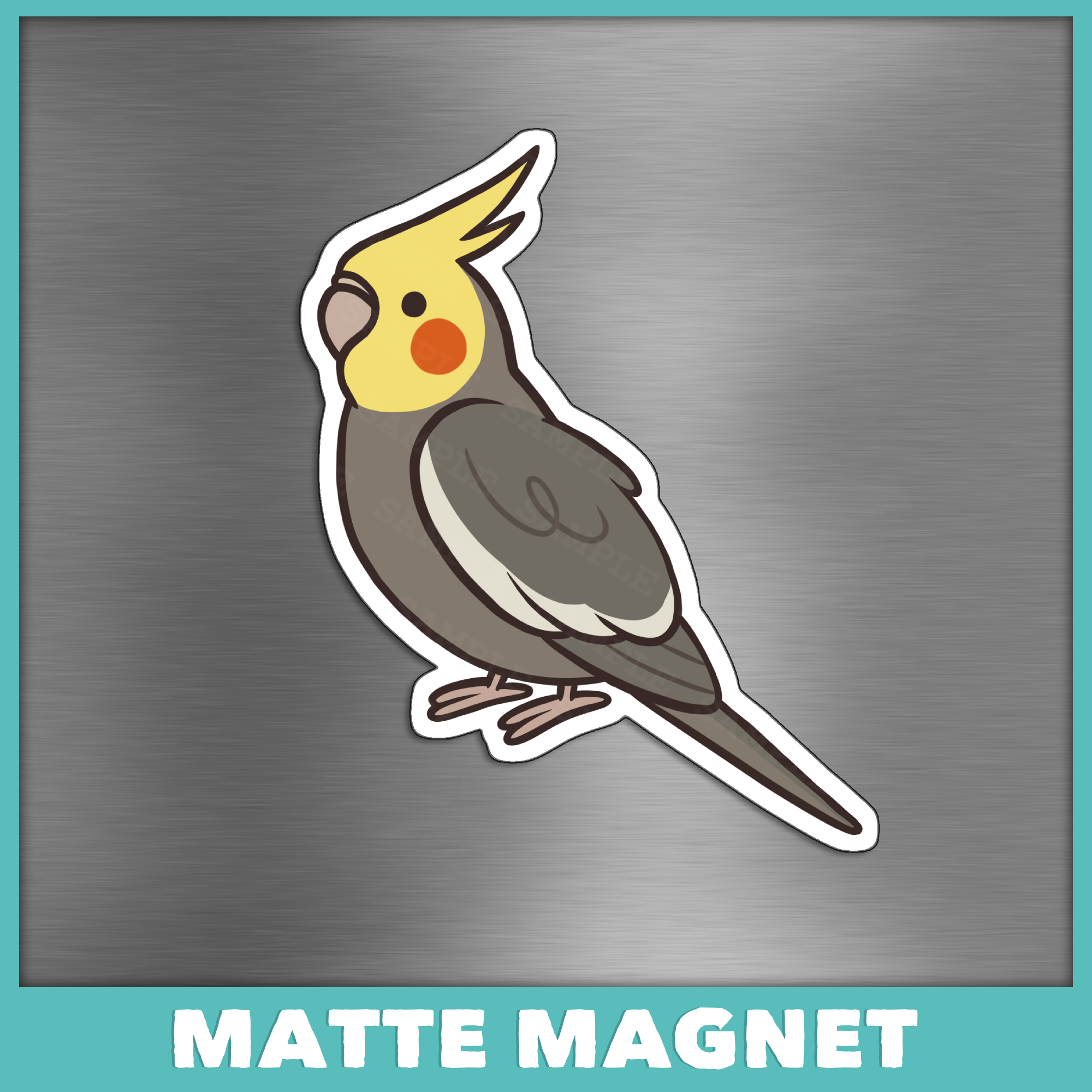 Cockatiel Cuties Flat Magnet