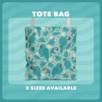 Blue Parrot Species Pattern Tote Bag