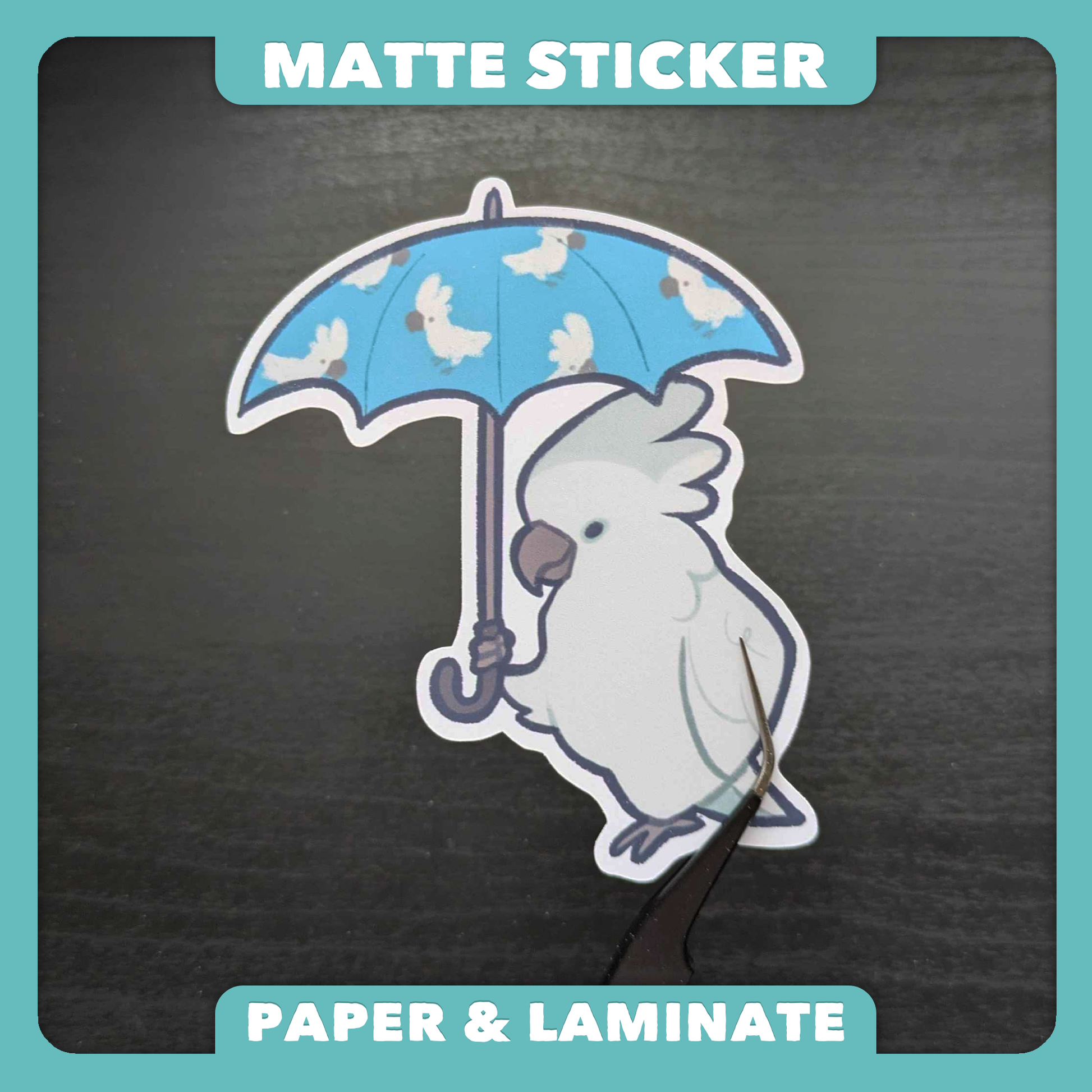Umbrella Umbrella Cockatoo Sticker