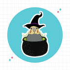 Spooky Witch Cockatiel Sticker